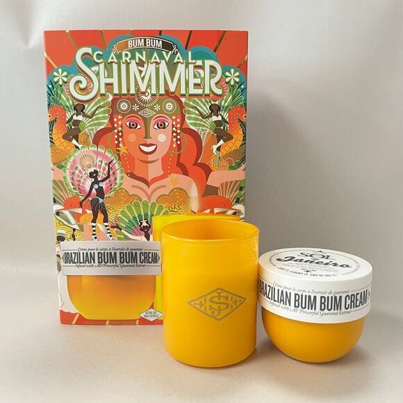 New Sol De Janeiro Brazilian Bum Bum Cheirosa 62 Cream & Candle Set - Picture 1 of 6